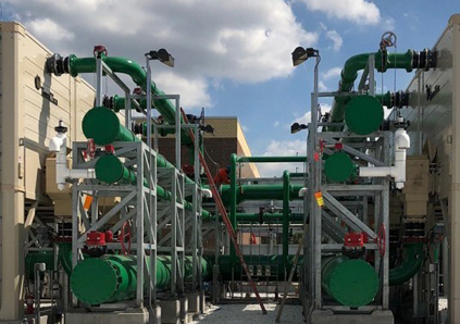 Strainer and green pipe in power plant